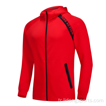 Şık Unisex Erkek Kadın Hoodie Sport Egzersiz Ceket